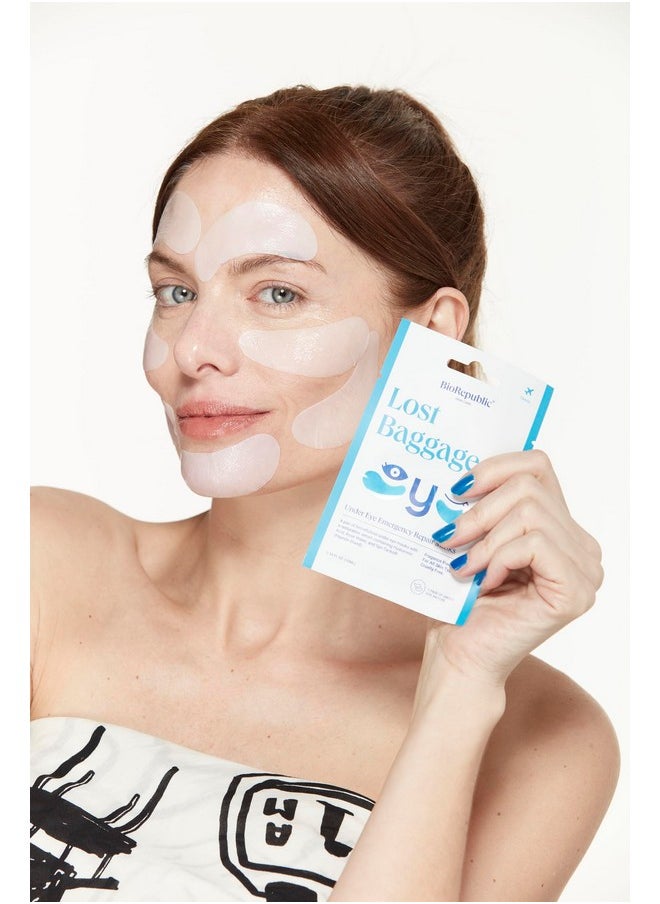 BioRepublic Lost Baggage Under Eye Emergency Repair Mask | Reduces Appearance of Lines, Bags, and Dark Circles Under Eyes | Organic Biocellulose Masks for Moisturization | Box of 10 (3)