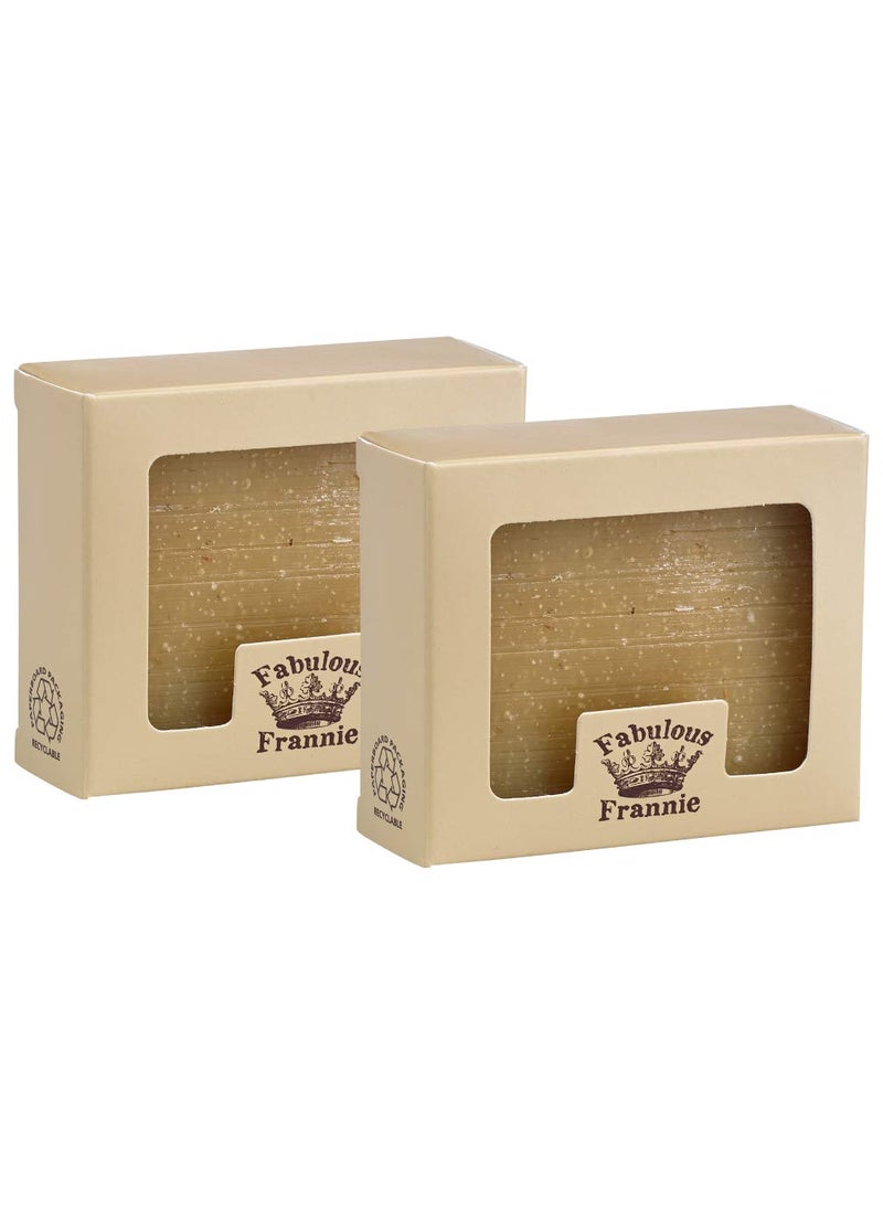 Fabulous Frannie Lemongrass Essential Oil Herbal Soap Gift Set each made with Pure Essential Oil 4 Ounce (Pack of 2)