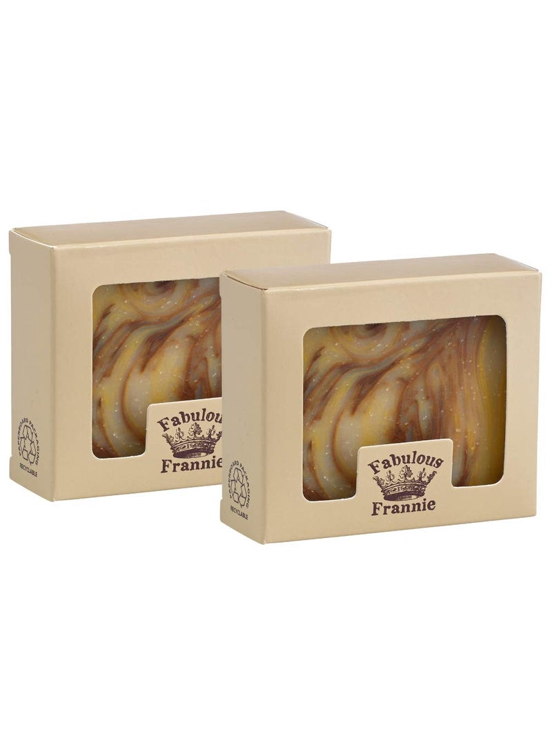 Fabulous Frannie Patchouli Essential Oil Soap Gift Set each made with Pure Essential Oil 4 Ounce (Pack of 2)