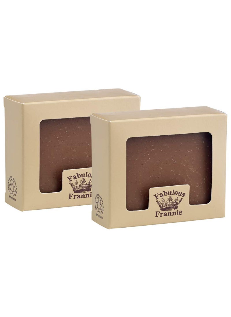 Fabulous Frannie Cinnamon Essential Oil Herbal Soap Gift Set each made with Cinnamon Pure Essential Oil 4 Ounce (Pack of 2)