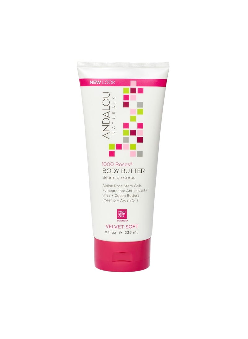 Andalou Naturals Body Btr, 1000 Roses, Velvet Soft, 8 Fl Oz
