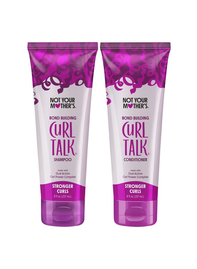 Not Your Mother's Curl Talk Bond Building Shampoo and Conditioner (2-Pack) - 8 fl oz - Strengthening Shampoo and Conditioner Set for Curly Hair