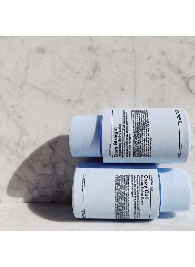 J Beverly Hills Blue Crazy Straight Styling Lotion with Vitamin B5 for Frizz Control, 8 Oz