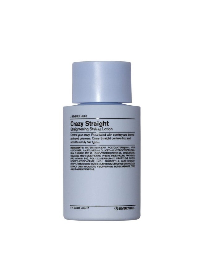 J Beverly Hills Blue Crazy Straight Styling Lotion with Vitamin B5 for Frizz Control, 8 Oz