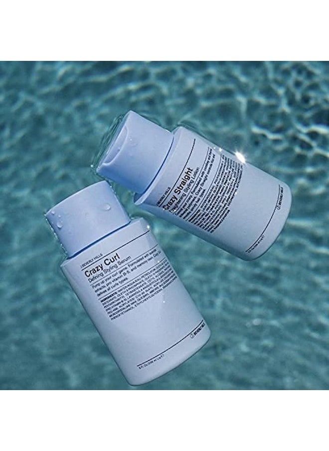 J Beverly Hills Blue Crazy Straight Styling Lotion with Vitamin B5 for Frizz Control, 8 Oz