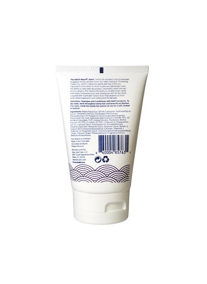 NAVY Swell Hair Styling Cream for Voluminous Looks | 4 oz / 118 mL Thickening Cream for Thin, Flat, Fine or Weak Hair of Men & Women