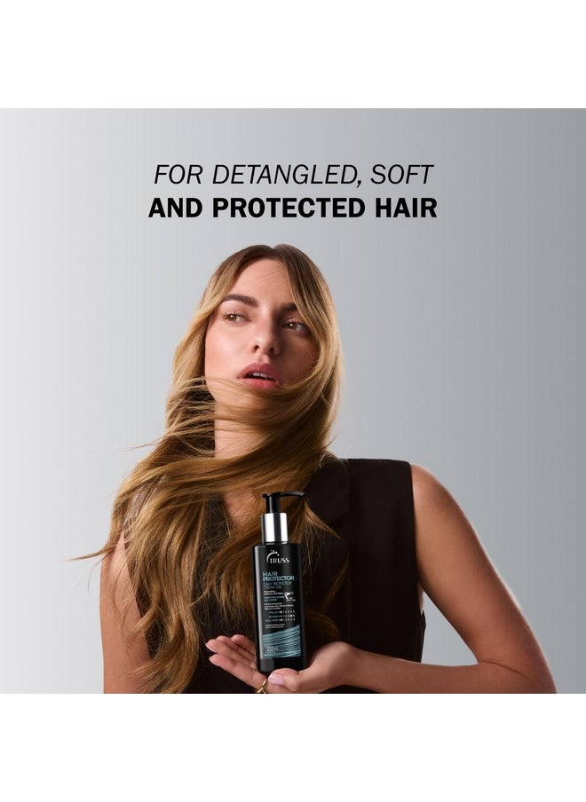 TRUSS Hair Protector - Powerful Heat Protectant + Blowout Cream - Easy-to-Use Blow Dryer + Detangler Spray with Strong Thermal Protection for Hair - Smoothing Anti Frizz Blow Dry Cream - (240 ml)