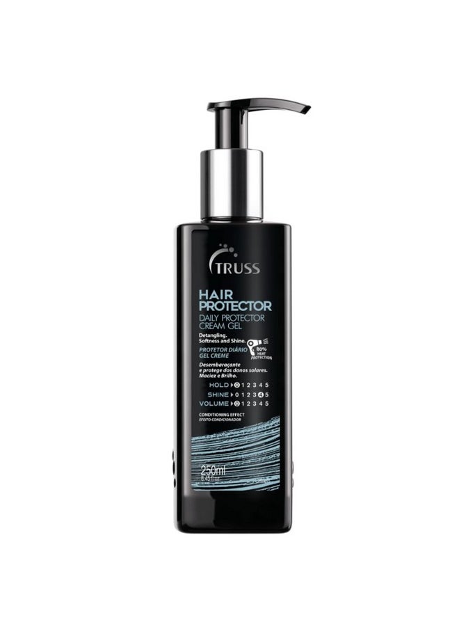 TRUSS Hair Protector - Powerful Heat Protectant + Blowout Cream - Easy-to-Use Blow Dryer + Detangler Spray with Strong Thermal Protection for Hair - Smoothing Anti Frizz Blow Dry Cream - (240 ml)