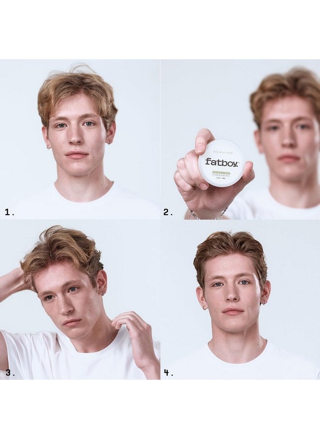 Fatboy Hair Sea Salt Pomade, Lightweight Hold for Texturizing Hair, Beach Wave Finish, All Hair Types, 2.6 Oz