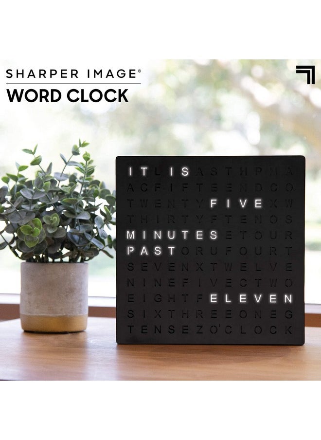 Sharper Image® LED Light-Up Word Clock, 7.75