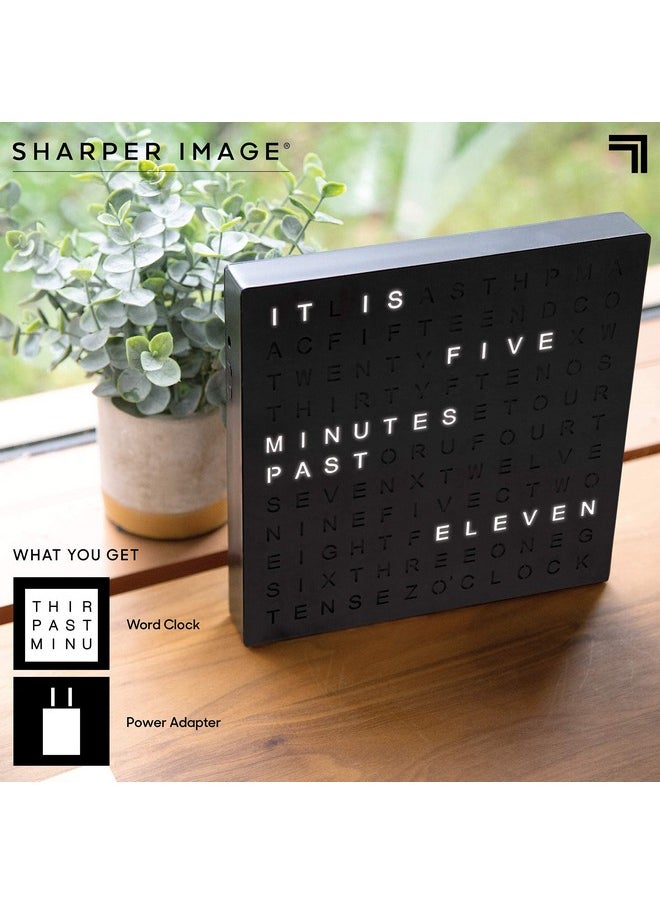 Sharper Image® LED Light-Up Word Clock, 7.75