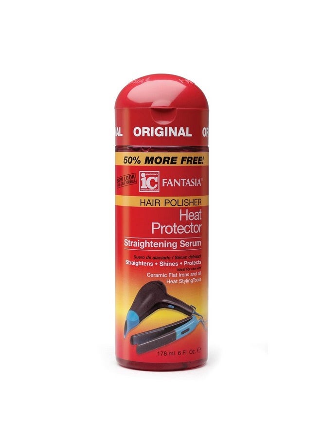 Fantasia High Potency IC Heat Protector Straightening Serum, Hair Polisher, 6 oz.