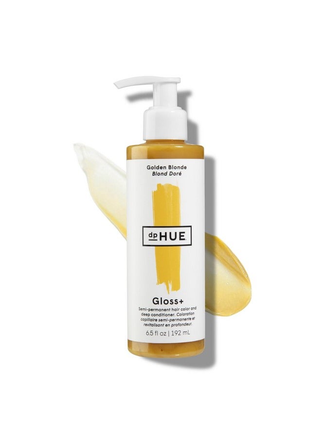 dpHUE Gloss+, Golden Blonde - Conditioning Semi-Permanent Hair Gloss - For Light Blondes with Golden Tones - No Mix Deposit - Lasts Up to Eight Washes - Vegan, Leaping Bunny Certified - 6.5 oz