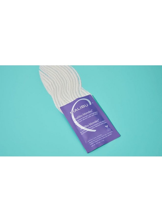 Malibu C Blondes Wellness Remedy - Removes Discoloration from Bleached, Highlighted or Natural Blonde Hair + Restores Vibrance and Shine with Vitamin C Complex (3 Packets)