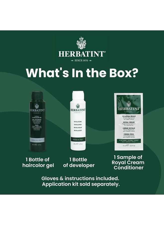 Herbatint Permanent Haircolor Gel, 5N Light Chestnut, Alcohol Free, Vegan, 100% Grey Coverage - 4.56 oz