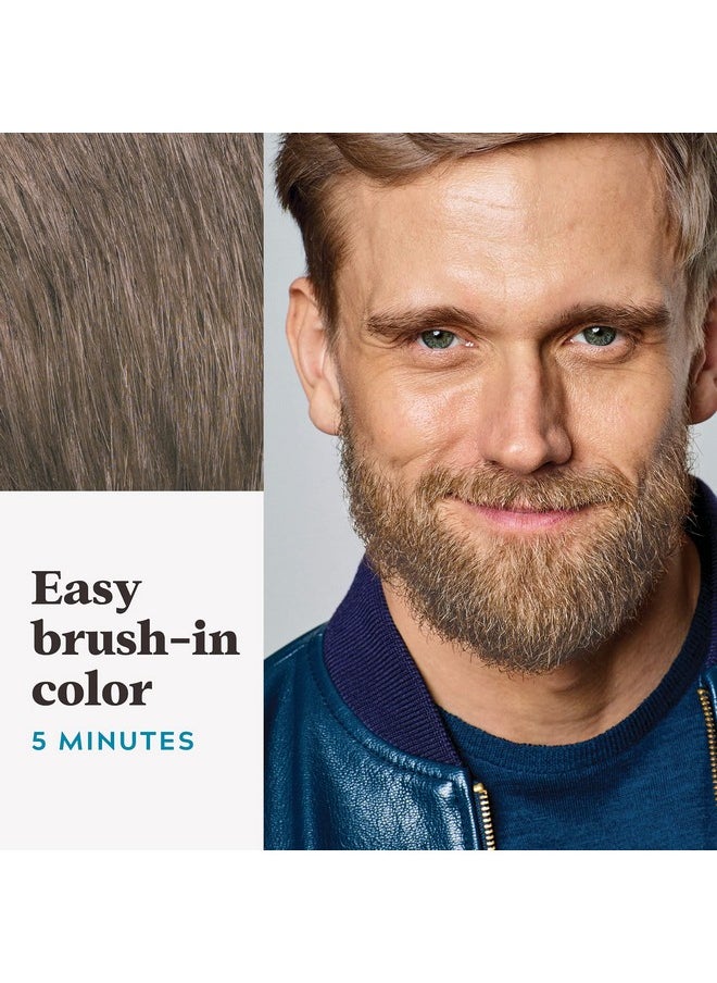 Just For Men Mustache & Beard, Beard Dye for Men with Brush Included for Easy Application, With Biotin Aloe and Coconut Oil for Healthy Facial Hair - Light Brown, M-25, Pack of 1