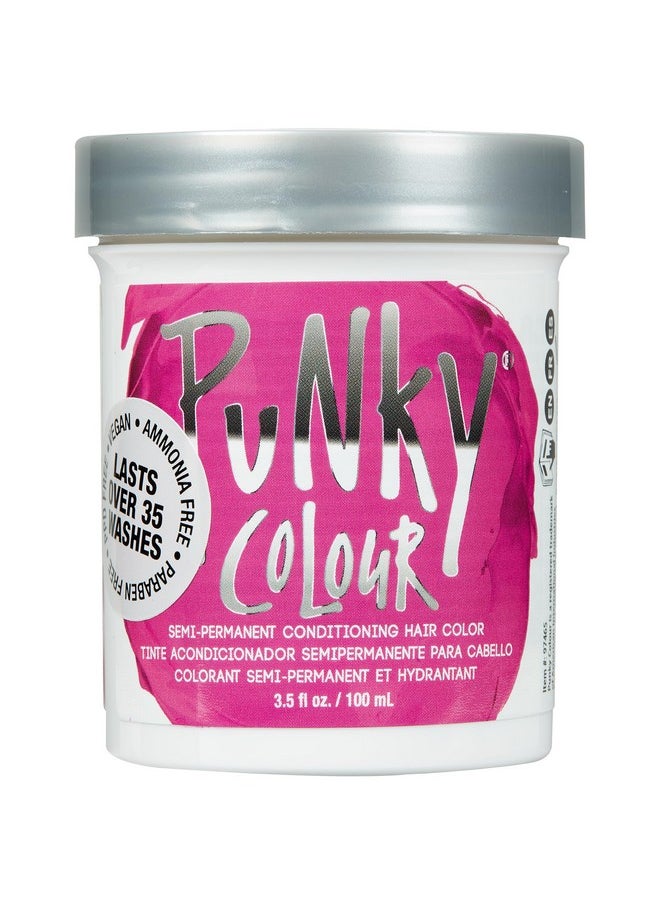 Punky Flamingo Pink Semi Permanent Hair Color, Conditioning Vegan Hair Dye, Non-Damaging Formula, PPD & Paraben-Free, Long-Lasting Vibrant Pink Hair Color, Up to 40 Washes, Hair Care, 3.5 oz