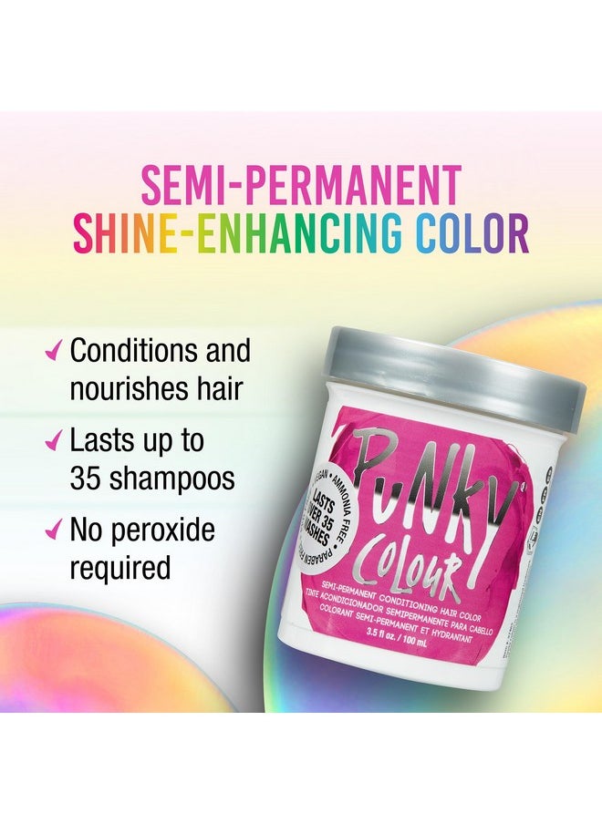 Punky Flamingo Pink Semi Permanent Hair Color, Conditioning Vegan Hair Dye, Non-Damaging Formula, PPD & Paraben-Free, Long-Lasting Vibrant Pink Hair Color, Up to 40 Washes, Hair Care, 3.5 oz
