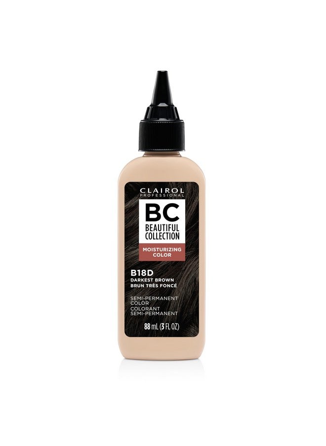 Clairol Professional Beautiful Collection Hair Color, 18D Darkest Brown, 3 oz. - Packaging May Vary