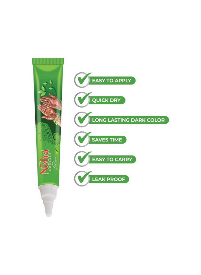 Neha Herbal Fast Color Tube (Pack of 10) 25g in Each Tube - Red