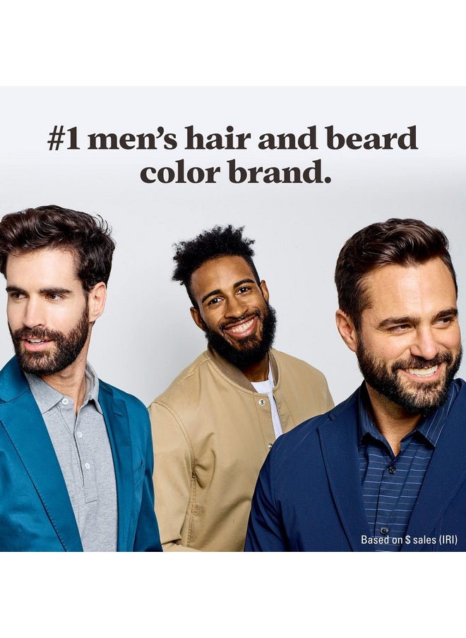 Just For Men Mustache & Beard, Beard Dye for Men with Brush Included for Easy Application, With Biotin Aloe and Coconut Oil for Healthy Facial Hair - Medium Brown, M-35, Pack of 1