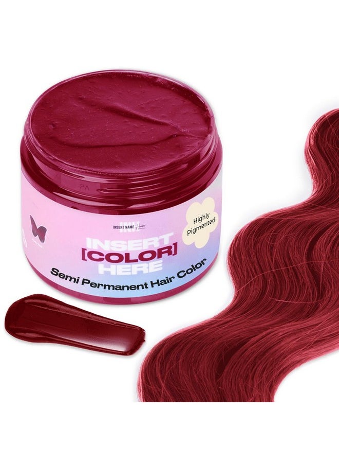 INH Semi Permanent Hair Color | Color Depositing Conditioner | Ruby Red Hair Dye | No Bleach & No Peroxide Temporary Tint for Women & Men | Vegan, Ammonia Free, & Sulfate Free | Ready to Use, 6oz