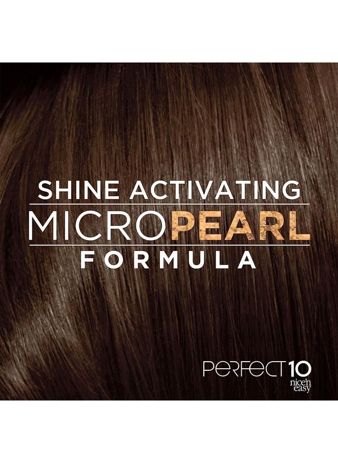 Clairol Nice'n Easy Perfect 10 Permanent Hair Color, 4 Dark Brown, Pack of 2