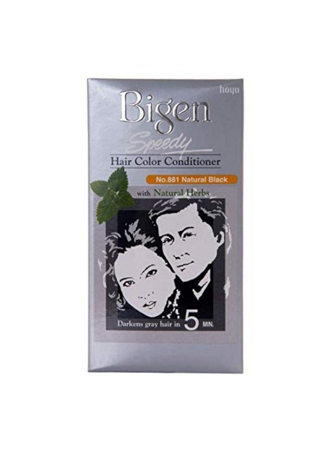Bigen Speedy Hair Color, Natural Black 881 (40g + 40g)