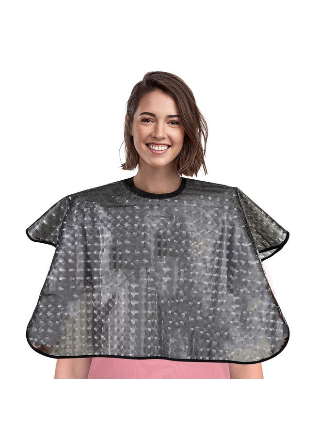 YELEGAI Waterproof unisex-adult Hair Dye Cape,Short Comb-Out Capes for Hair Stylist,Makeup Apron for Hair Color,Bleach,Shampoo and More