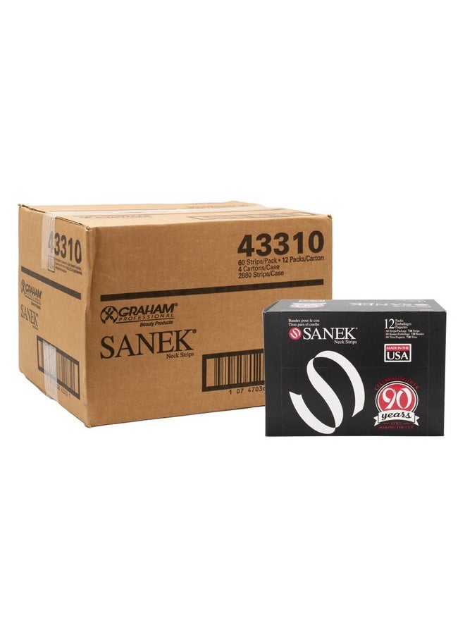 GRAHAM SANEK Salon Barber Stylist Neck Strips (12 Packs of 60) SD-43310 (4 Pack)