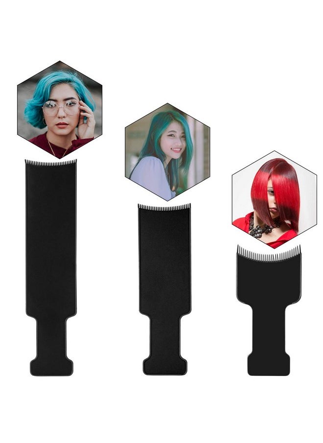 4 Pcs Balayage Highlighting Board with Teeth Hair Dye Paddle Highlighting Brush for Balayage Board Comb for hairstylist Hair Dye(Black)