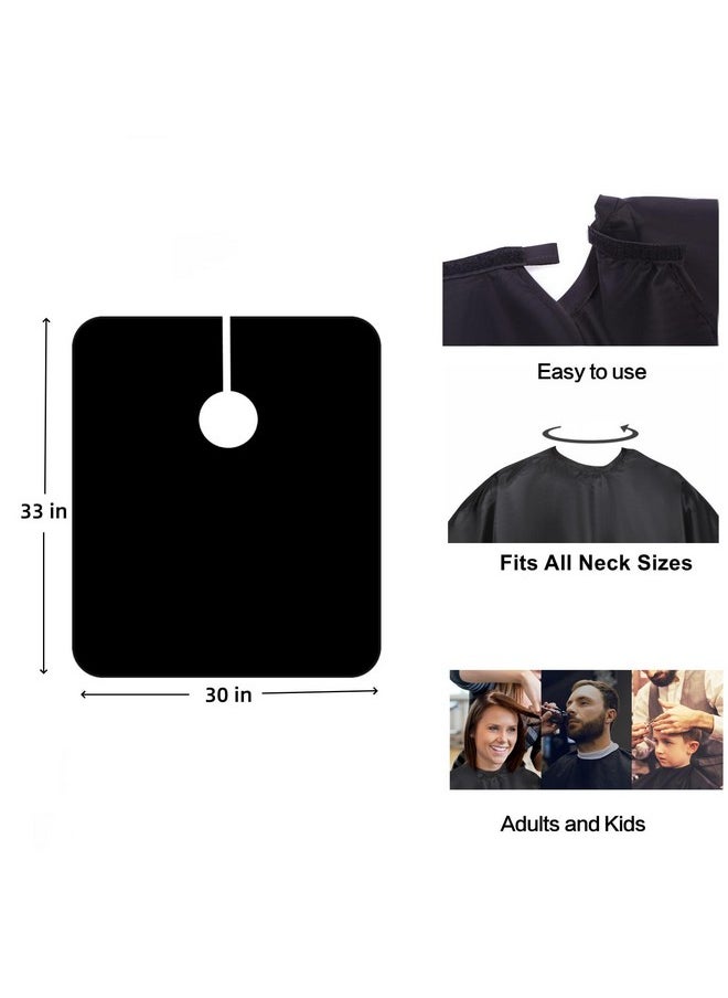 Short Barber Cape, Waterproof Nylon Salon Hair Cutting Cape, Makeup Artist Cape for Hair Dye, Comb-out, Styling, Shampoo