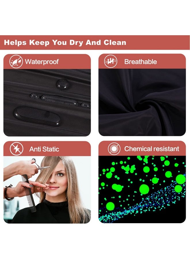 Short Barber Cape, Waterproof Nylon Salon Hair Cutting Cape, Makeup Artist Cape for Hair Dye, Comb-out, Styling, Shampoo