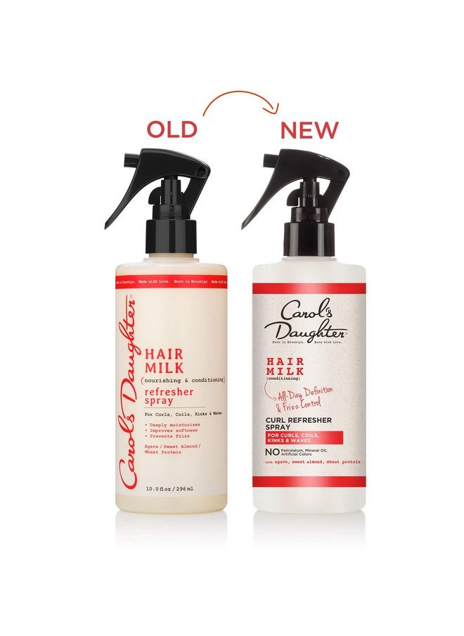 Carol's Daughter Hair Milk Curl Refresher Spray for Coils and Waves, with Agave, Sweet Almond and Wheat Protein, 10 fl oz