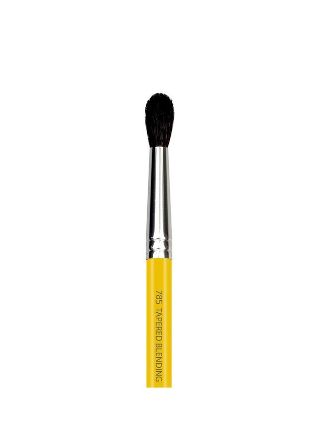 Bdellium Tools Professional Makeup Brush - Studio Series 785 Tapered Blending - With Mix of Soft Synthetic & Natural Fibers, For Applying Shadow (Yellow, 1pc)