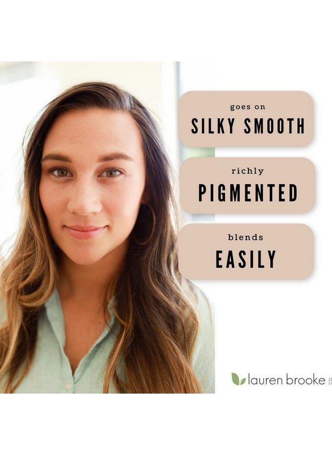 Lauren Brooke Cosmetiques Pressed Eyeshadow Duos, Natural, Organic Makeup (Cappuccino/Pearl)