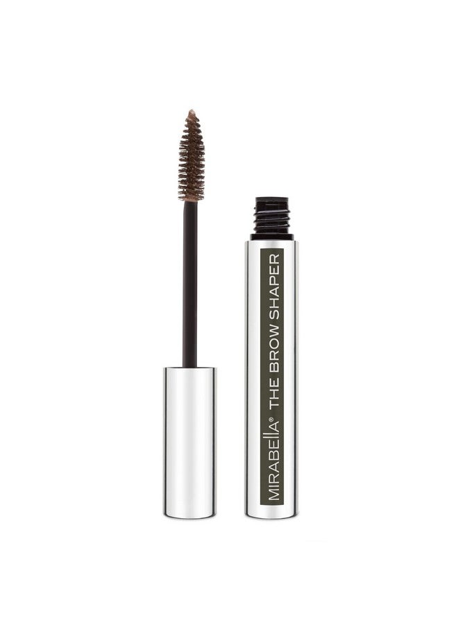 Mirabella Brow Shaper, All-In-One Long-Lasting Eyebrow Gel Shapes, Defines, Grooms, Fills & Thickens Brows, Brow Mascara with Aloe & Vitamin B5 for Conditioning & Strengthening, Universal Shade