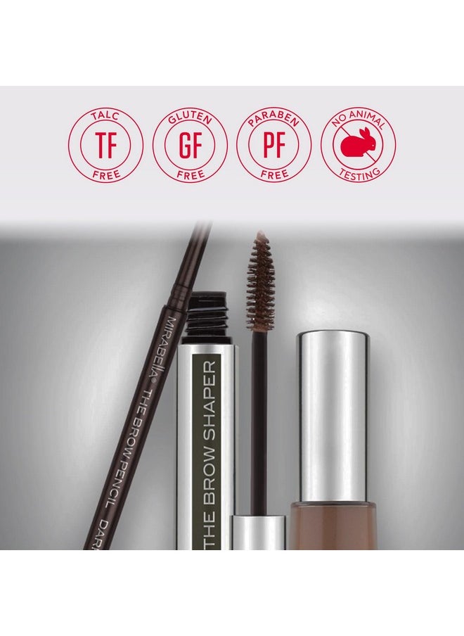 Mirabella Brow Shaper, All-In-One Long-Lasting Eyebrow Gel Shapes, Defines, Grooms, Fills & Thickens Brows, Brow Mascara with Aloe & Vitamin B5 for Conditioning & Strengthening, Universal Shade