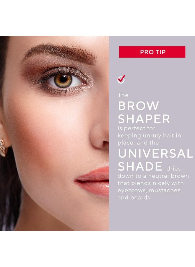 Mirabella Brow Shaper, All-In-One Long-Lasting Eyebrow Gel Shapes, Defines, Grooms, Fills & Thickens Brows, Brow Mascara with Aloe & Vitamin B5 for Conditioning & Strengthening, Universal Shade