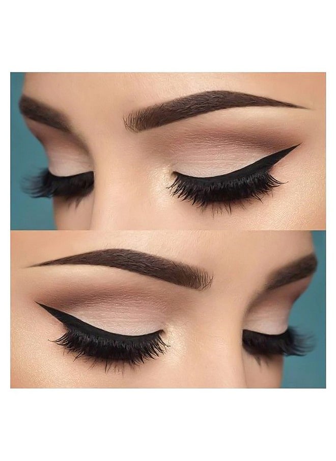 Eyeliner Brush Fine Angled - PRO Precision Gel Eye Liner Makeup Brush -Ultra Thin Slanted Flat Angle - Premium Quality - Cruelty Free Synthetic Bristles (Fine Angled Eyeliner Brush) E835 Black