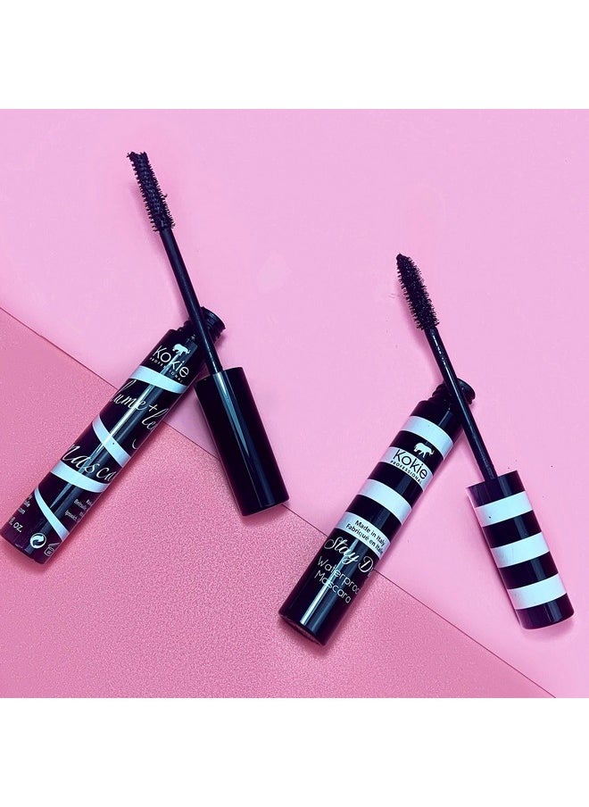 Kokie Cosmetics Stay Dry Waterproof Mascara, Waterproof Black, 0.32 Ounce