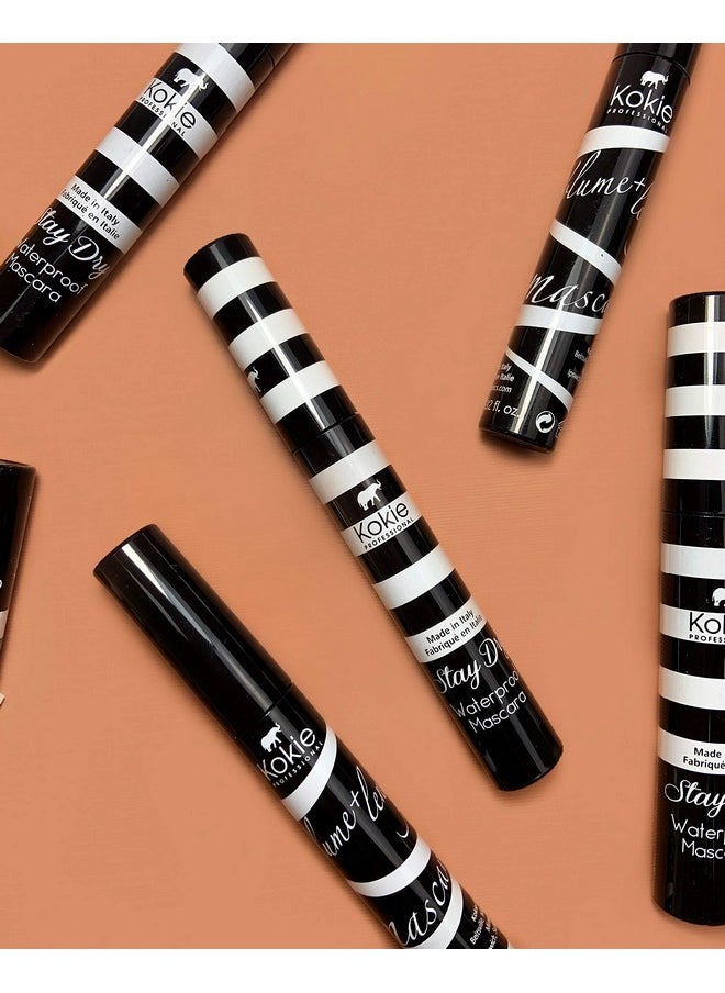 Kokie Cosmetics Stay Dry Waterproof Mascara, Waterproof Black, 0.32 Ounce