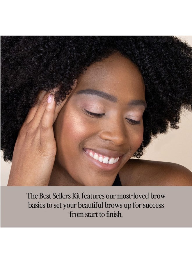 Billion Dollar Brows Best Sellers Kit, Includes Universal Brow Pencil, Brow Duo Pencil, Brow Gel and Smudge Brush for Perfectly Defined Brows