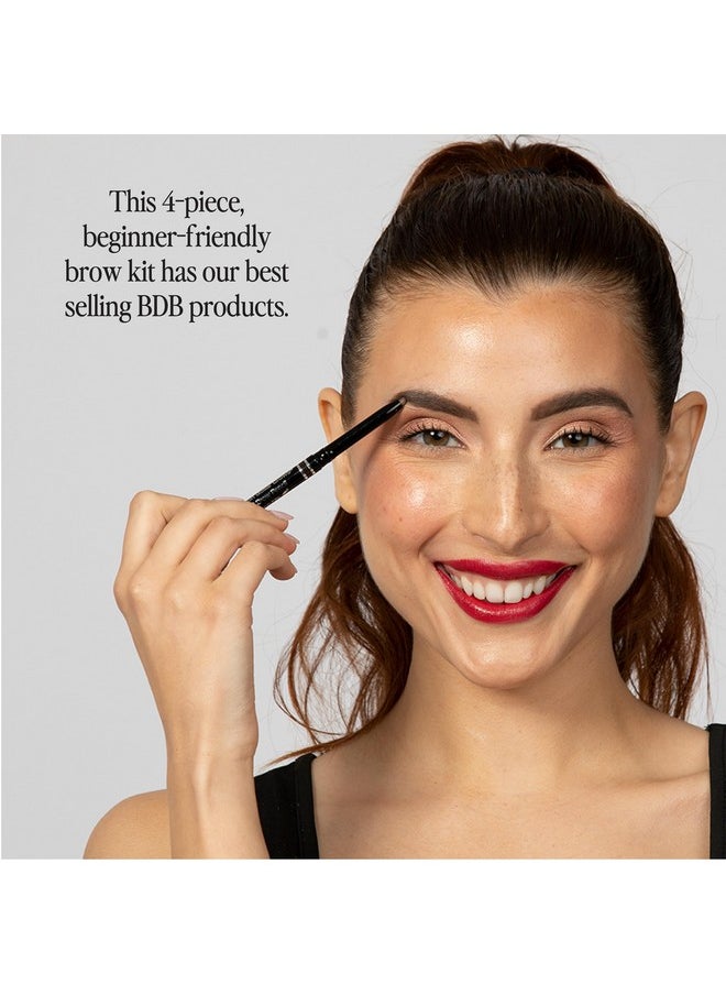 Billion Dollar Brows Best Sellers Kit, Includes Universal Brow Pencil, Brow Duo Pencil, Brow Gel and Smudge Brush for Perfectly Defined Brows