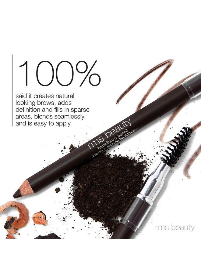 RMS Beauty Back2Brow Pencil, Brow Pencil with Spoolie, Blonde Eyebrow Pencil, Brown Eyebrow Pencil, Black Eyebrow Pencil, Eye Brow Pencil