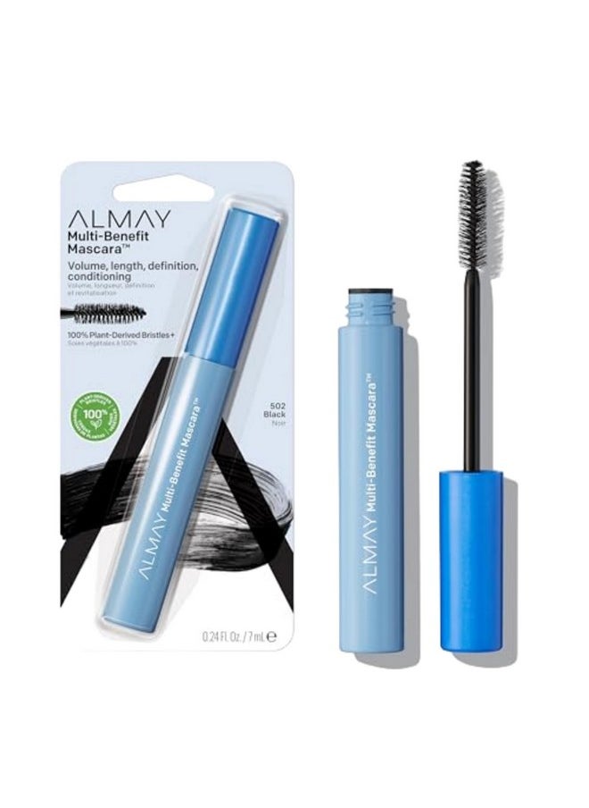 Almay Mascara, Volume, Length, Definition & Conditioning, Eye Makeup Stocking Stuffers for Women, Hypoallergenic, 502 Black, 0.24 Oz