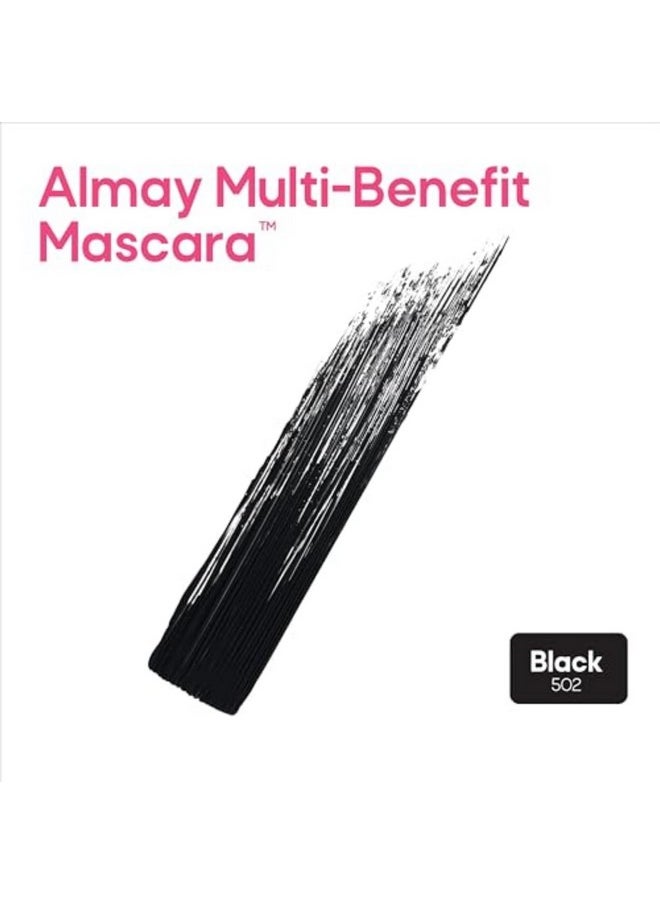 Almay Mascara, Volume, Length, Definition & Conditioning, Eye Makeup Stocking Stuffers for Women, Hypoallergenic, 502 Black, 0.24 Oz