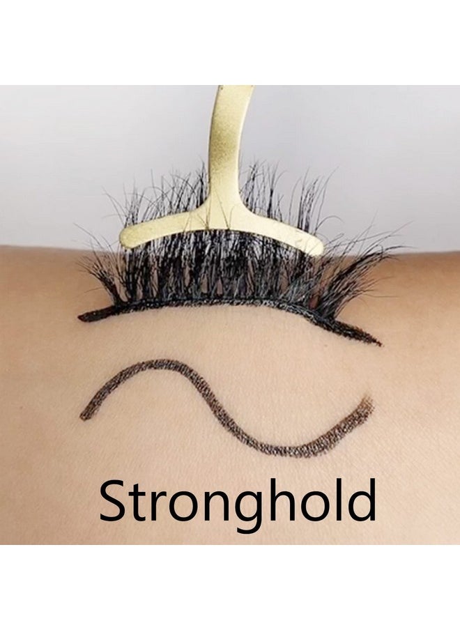 AHNIK Eyeliner Lash Glue Latex-Free Suitable for Sensitive Eyes Eyeliner Glue Strong Hold Waterproof Eyelash Glue Pen Eyelash Glue for False Lashes (1P, Black1)