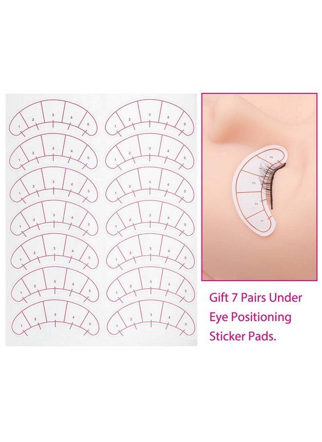Practice Lashes for Lash Extensions FADLASH 25 Pairs Self Adhesive Eyelashes Lash Extension Strip Eyelashes for Lash Mannequin Head Eyelash Extension Supplies Black