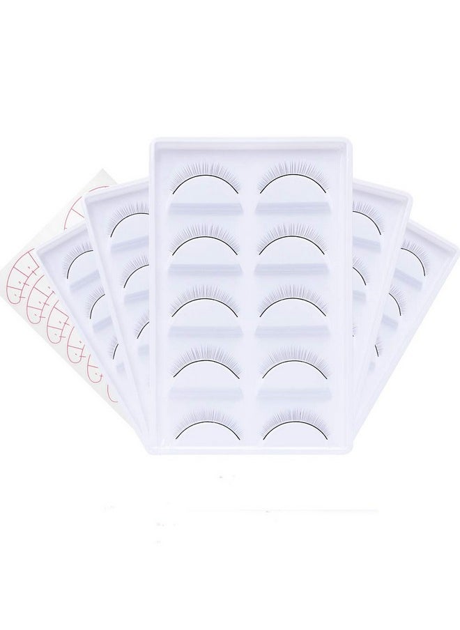 Practice Lashes for Lash Extensions FADLASH 25 Pairs Self Adhesive Eyelashes Lash Extension Strip Eyelashes for Lash Mannequin Head Eyelash Extension Supplies Black